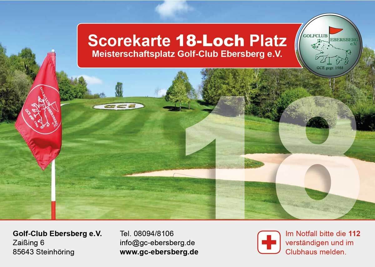 Scorekarte 18-Loch Platz